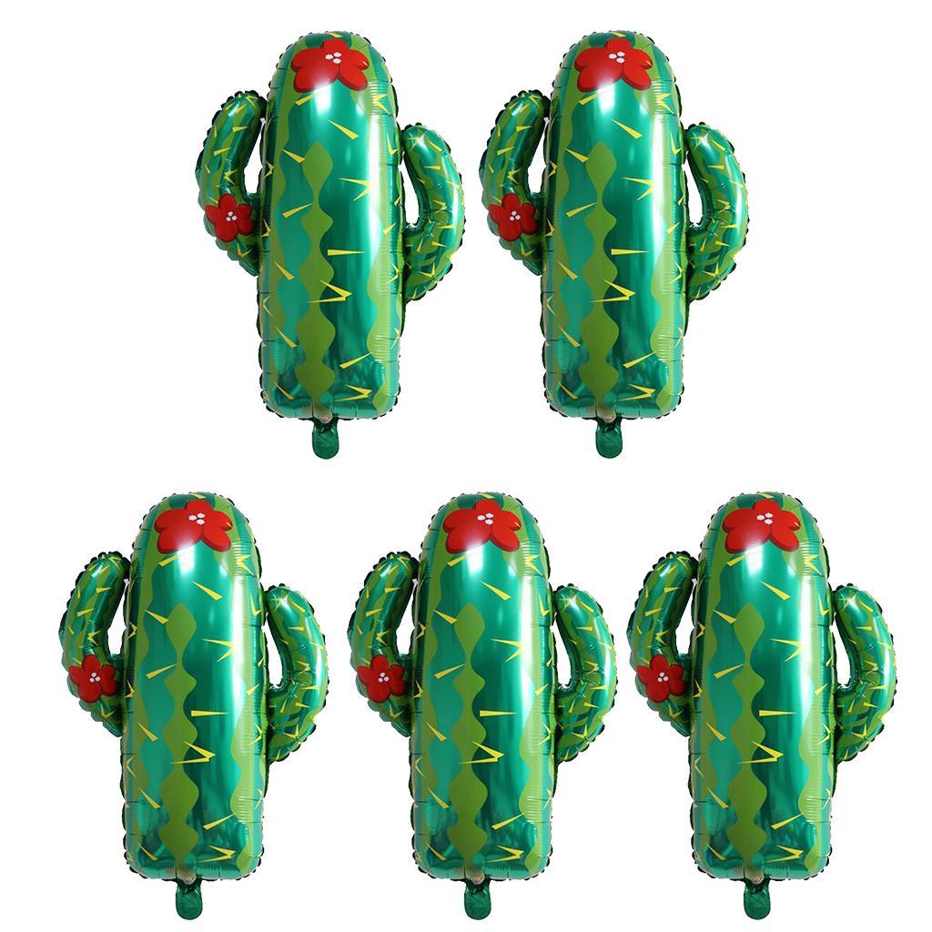 6X 5 Pieces Cactus Aluminium Foil Balloon Baby Shower Kid Birthday Party Decor