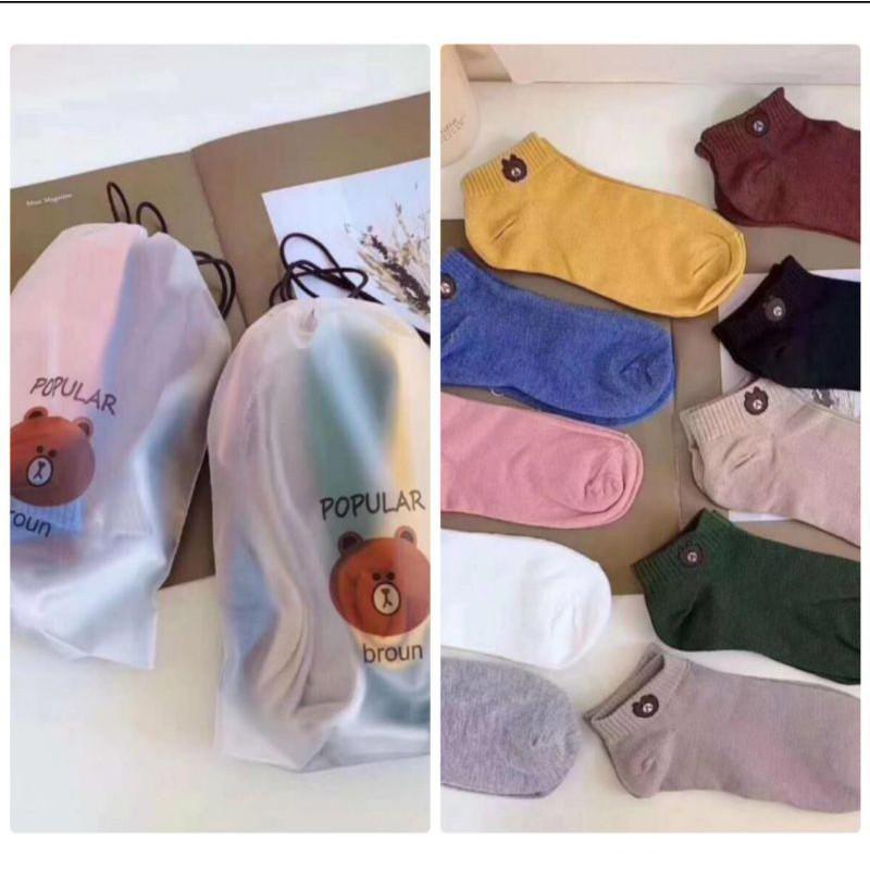 Xả kho combo 10 đôi tất gấu cotton cao cấp