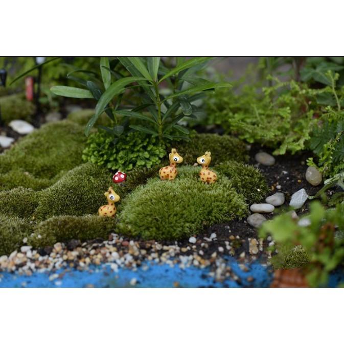 Mô hình hươu cao cổ xinh xắn dễ thương trang trí tiểu cảnh, móc khóa, DIY