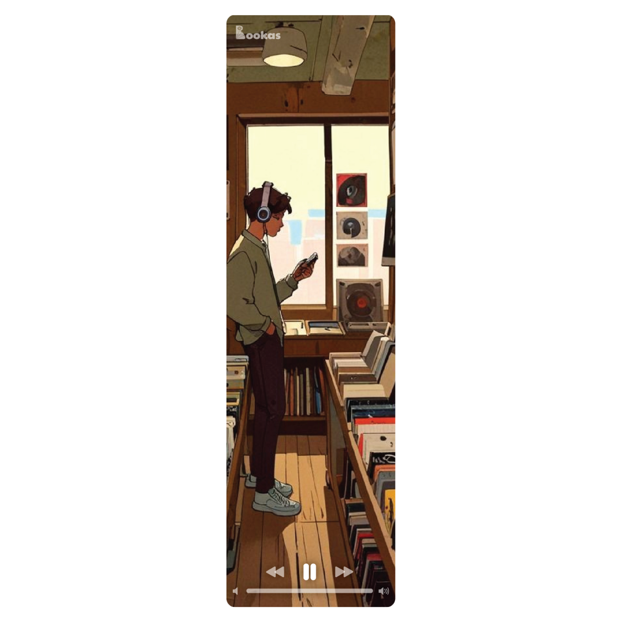 5 Cái Bookmark Kẹp Sách, Dấu Trang Hoạ Tiết Nghe Nhạc Chữa Lành   - SBOOKS