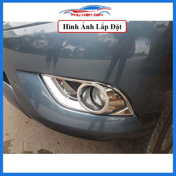 Ốp viền đèn gầm trước mạ crom cho xe BT50 BT-50 2015-2016-2017-2018-2019-2020-2021