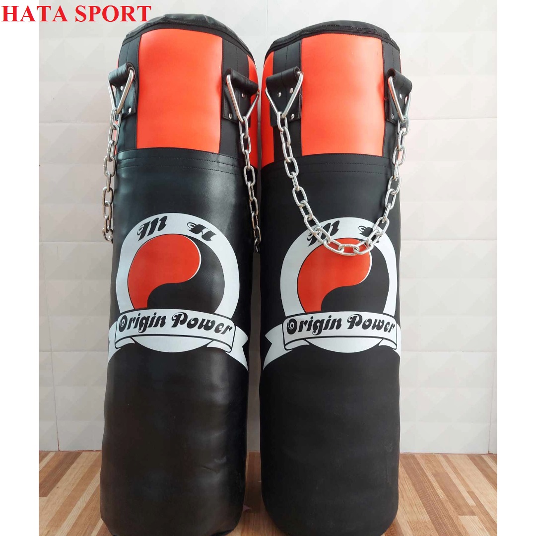 Bao cát đấm bốc boxing vỏ thuật 1m dây xích đã nhồi hoàn thiện cao cấp HATA SPORT