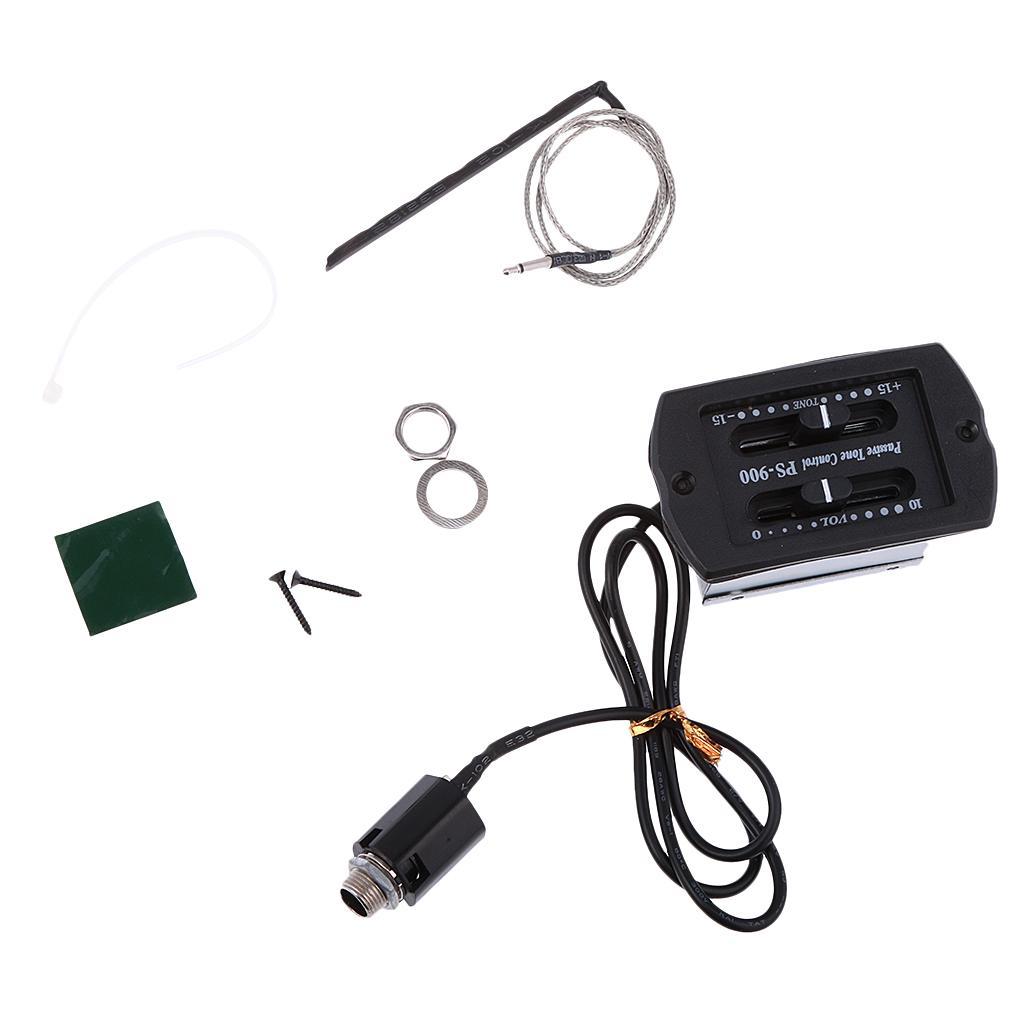 2-Band Preamplifier EQ Equalizer Pickup for Acoustic Guitar Parts