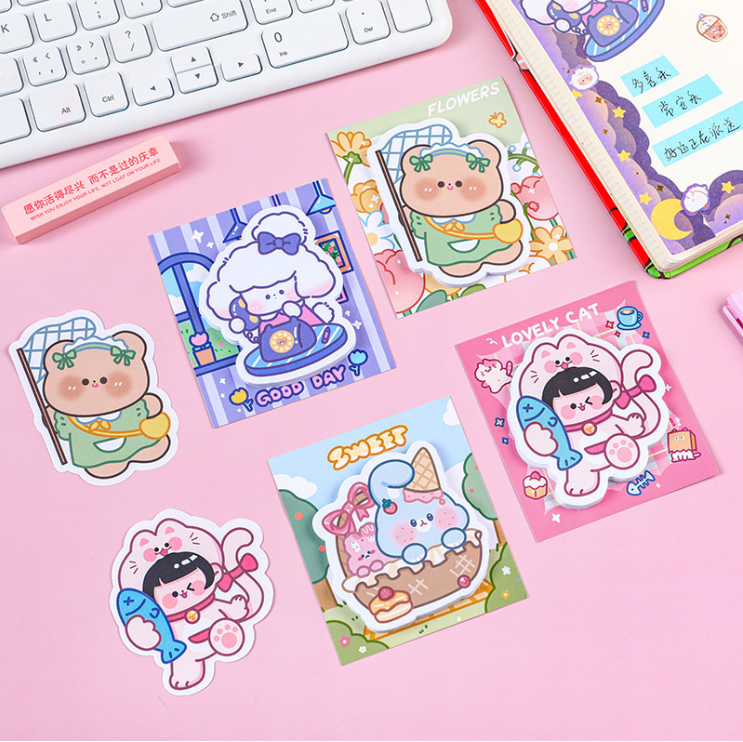 Set 30 hình dán sticker trang trí cute cỡ lớn hình con vật xinh xỉu dán sách vở giá rẻ tặng quà học sinh