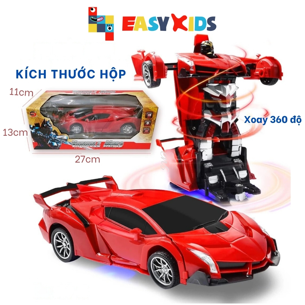 Đồ Chơi Ô Tô Điều Khiển Từ Xa, Ô Tô Biến Hình Robot Transformer
