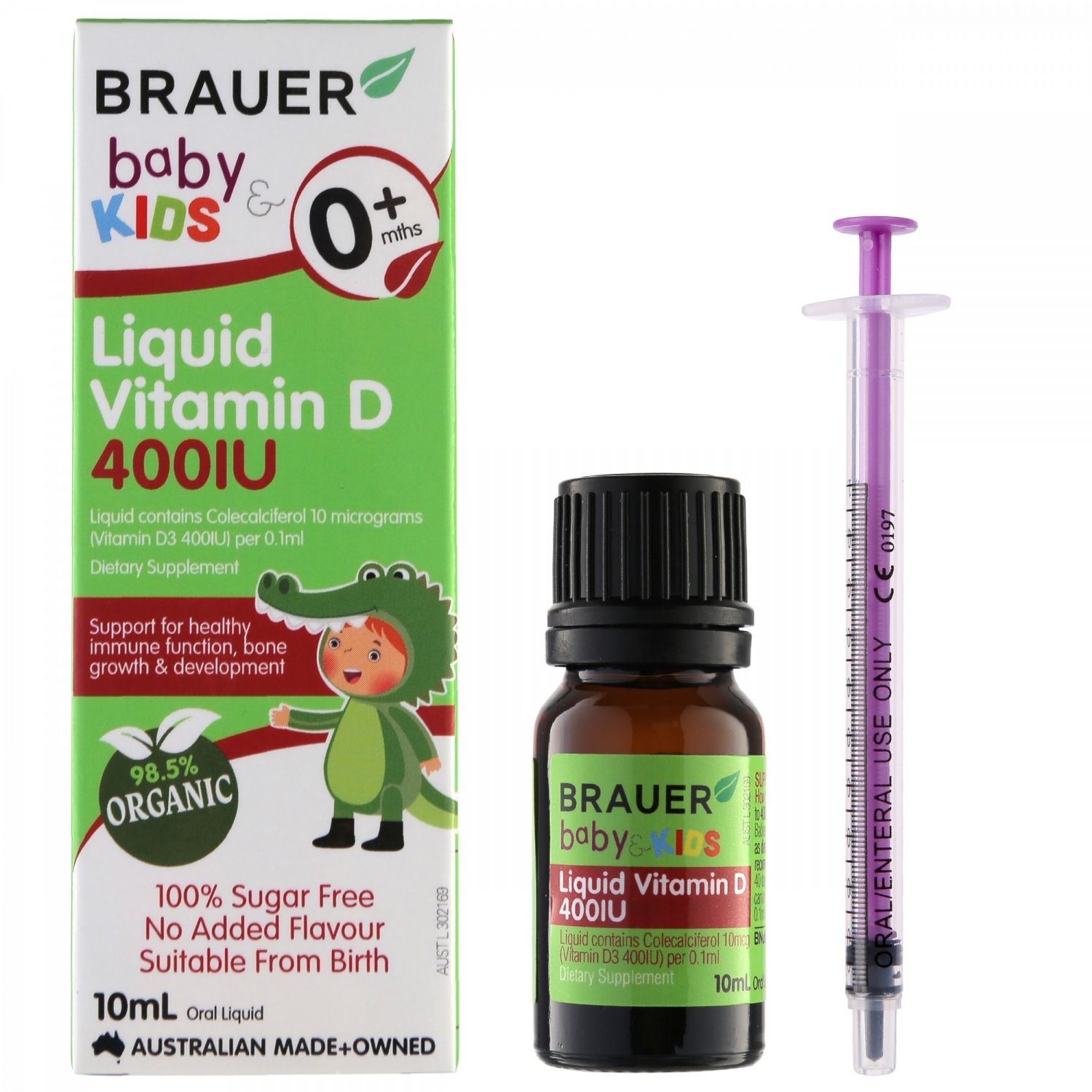 Vitamin D Brauer Úc dành cho trẻ sơ sinh trở lên (10ml)