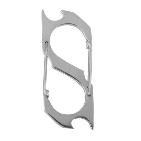 3-4pack Silver S-shape Camping Hiking Keyring Keychain Hanging Buckle Bottle