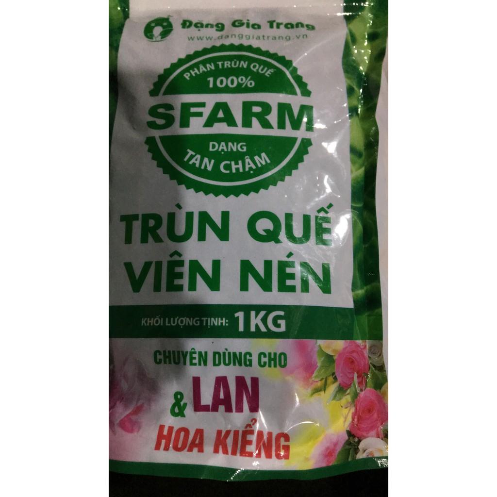 PHÂN TRÙN QUẾ SFARM VIÊN NÉN gói 1KG