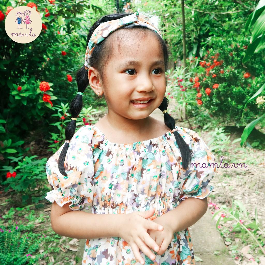 Đầm váy cúc họa mi nhún eo | 1Y-5Y