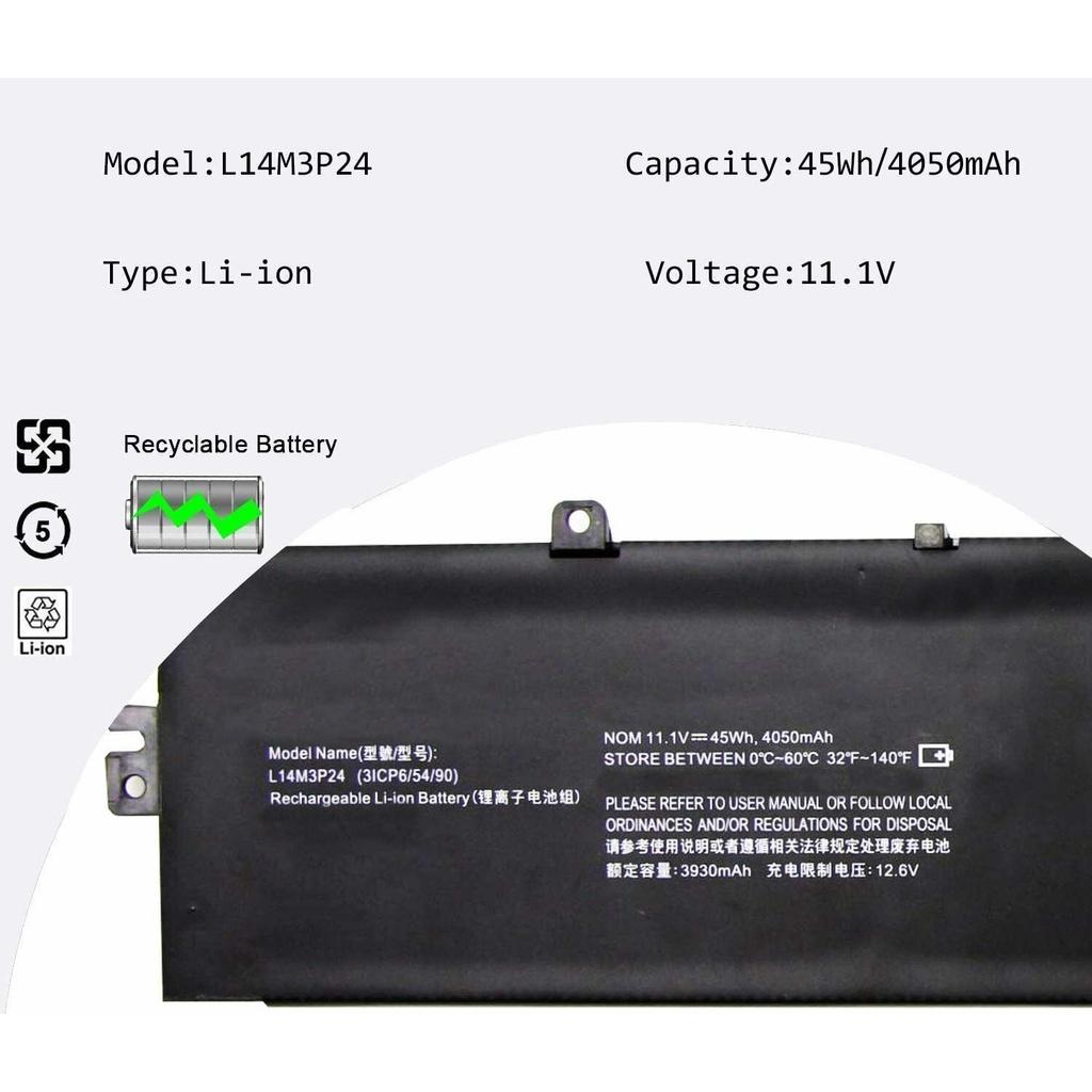 Pin Battery Dùng Cho Laptop Lenovo R720 Y700-14ISK 700-15ISK L16M3P24 L16S3P24 L14M3P24 L14S3P24 Original 45Wh