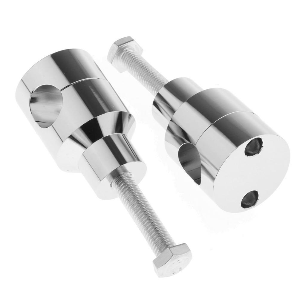 Chrome Round 22mm Handlebar Riser Clamp for Harley Kawasaki Suzuki Yamaha Honda