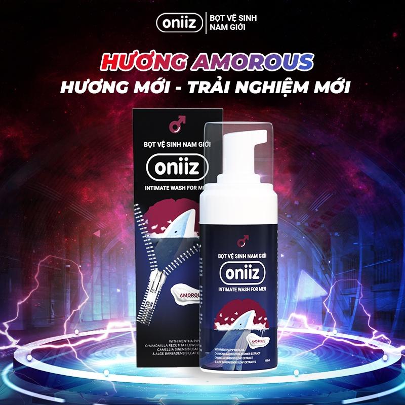 Bọt vệ sinh nam giới Oniiz Dung dịch vệ sinh nam tạo bọt Amorous (Hương Đam Mê) 100ml