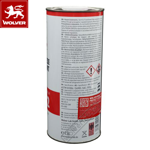 Nước mát xe WOLVER Concentrate G12 1.5 lít