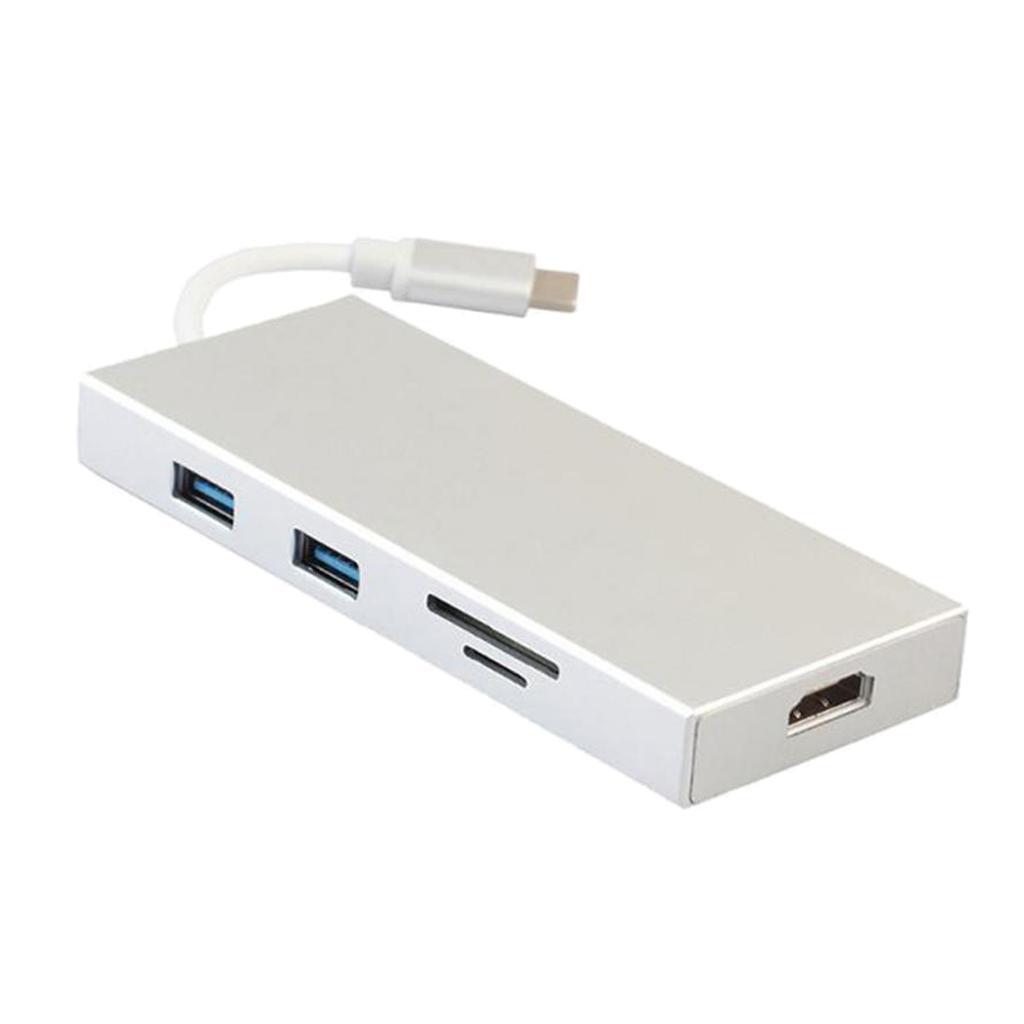 Type-C USB 3.1 to HDMI USB 3.0 HUB Card Reader & Charging for MacBook Pro