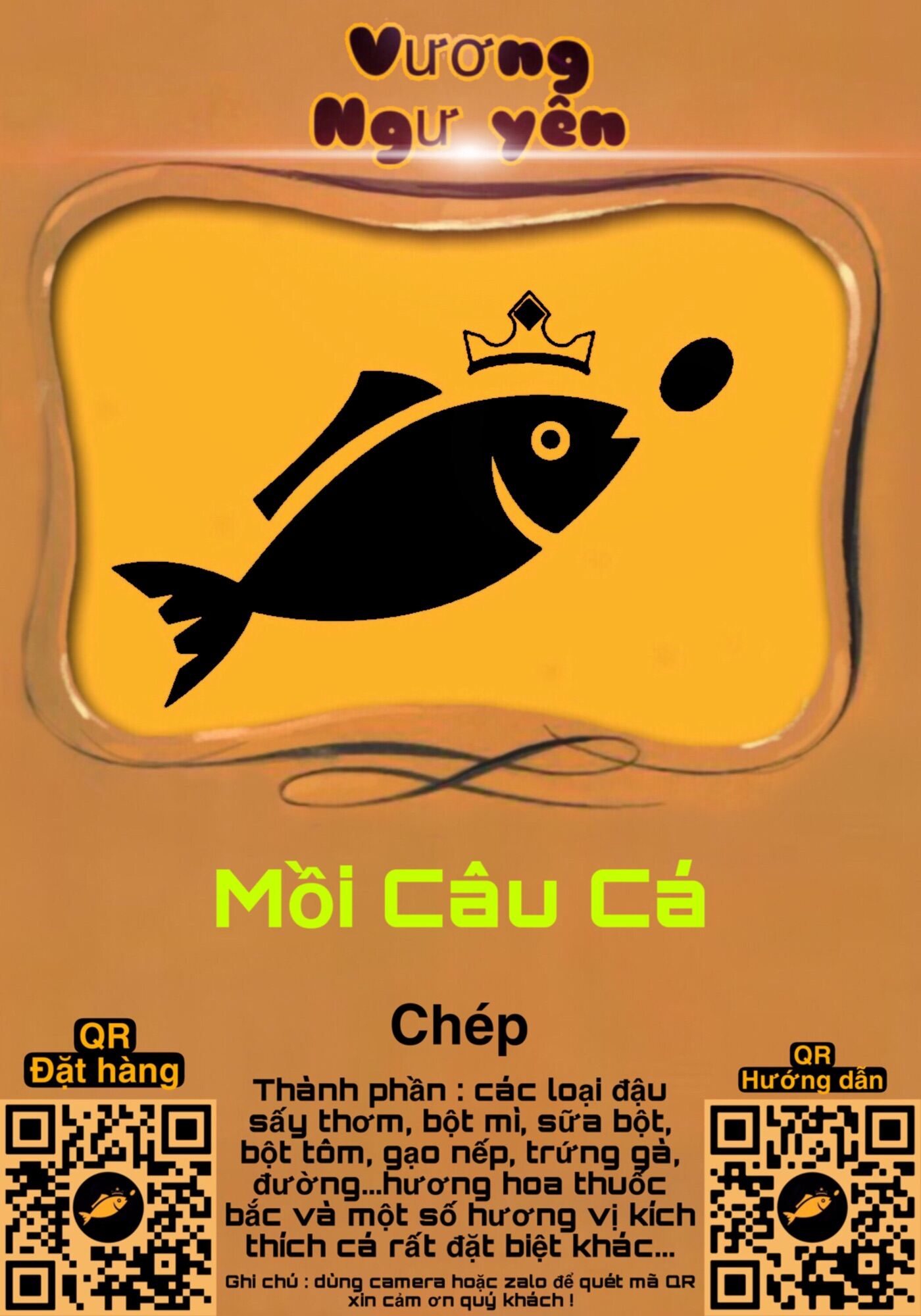 6 gói Mồi câu cá Chép Vương Ngư Yên / bột câu cá / cước / thẻo / cần câu / ô dù / ghế câu / lưỡi câu