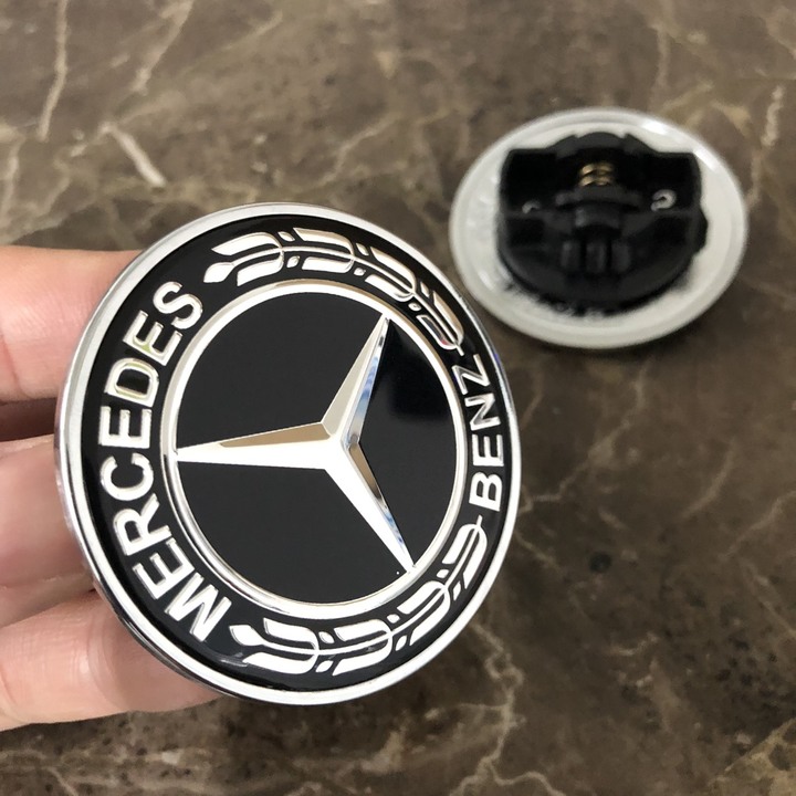01 chiếc Logo nắp capo đầu xe ô tô Mercedes W204 đường kính 57mm