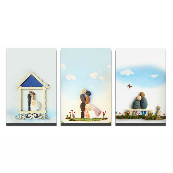 Bộ 3 Tranh Canvas Tràn Viền PGTK505