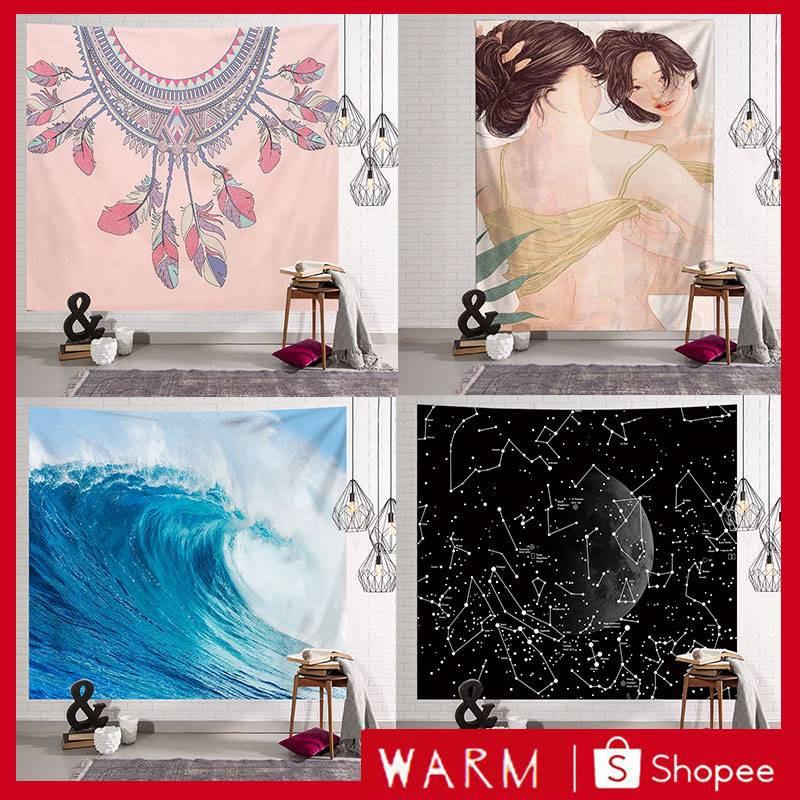 Bắc Âu thảm trang trí mandala trang trí thảm trang trí phòng ngủ in ấn kỹ thuật số phòng treo tường thả