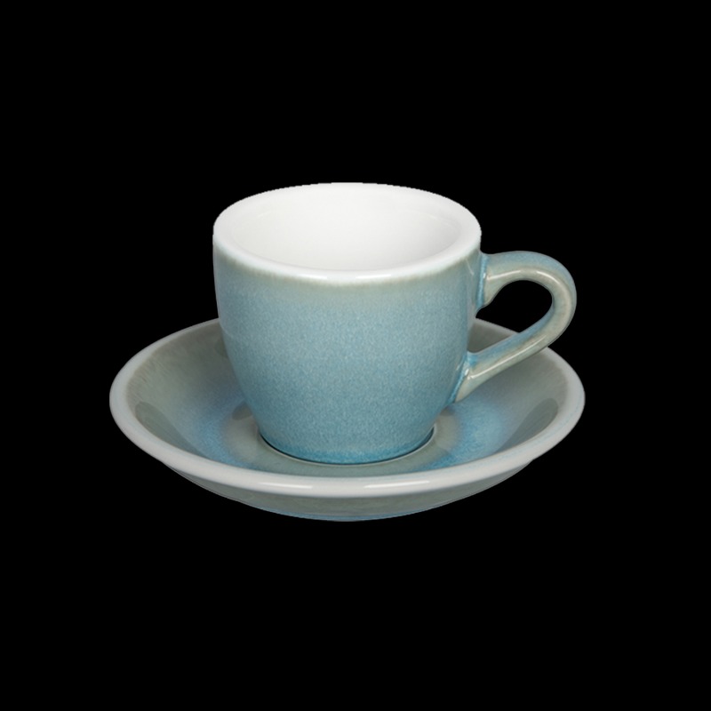 Ly Egg 80ml Espresso Cup &amp; Saucer ((POTTERS COLOURS) - Loveramics