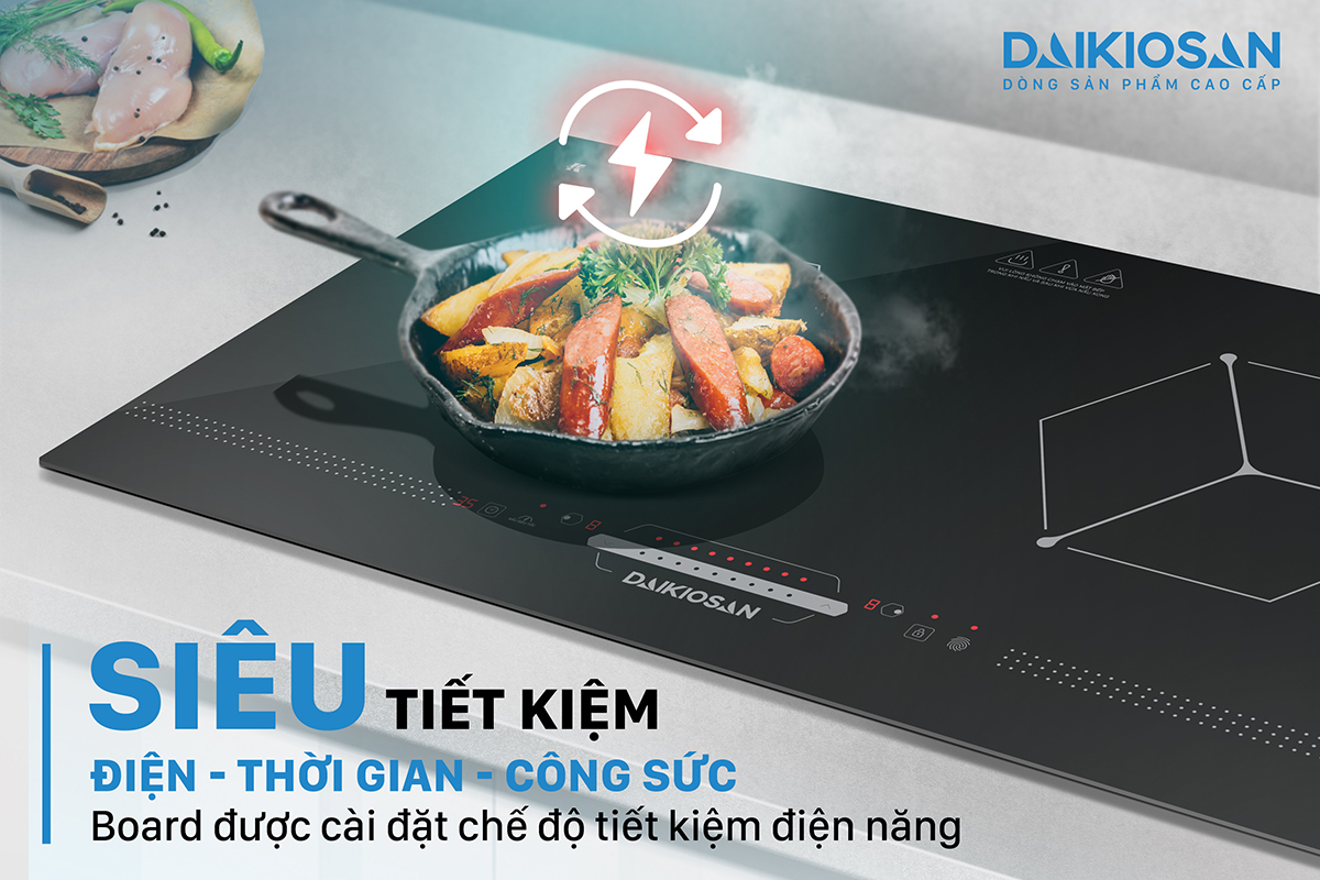 Bếp từ đôi Daikiosan DKT-200002 Hàng Chính Hãng