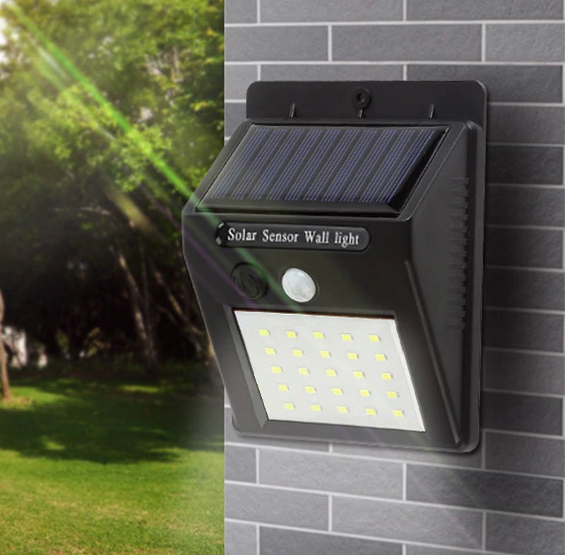 Đèn cảm biến hồng ngoại năng lượng mặt trời  20 led V3