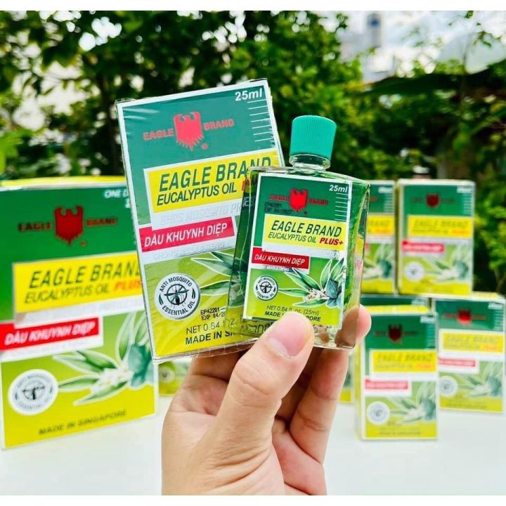 Lốc 12 chai Dầu Khuynh Diệp Đuổi Muỗi Cho Bé Eagle Brand Eucalyptus Oil Plus+ 25ml-vàng ( không xuất hóa đơn đỏ )