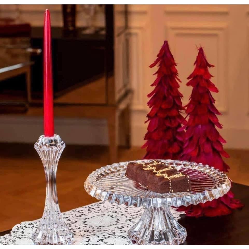 Chân Nến Pha Lê Cao Cấp Rogaska Crown Jewel, Cây Đèn Nến Trang Trí Bàn Tiệc Cao 25cm, Nhập Đức