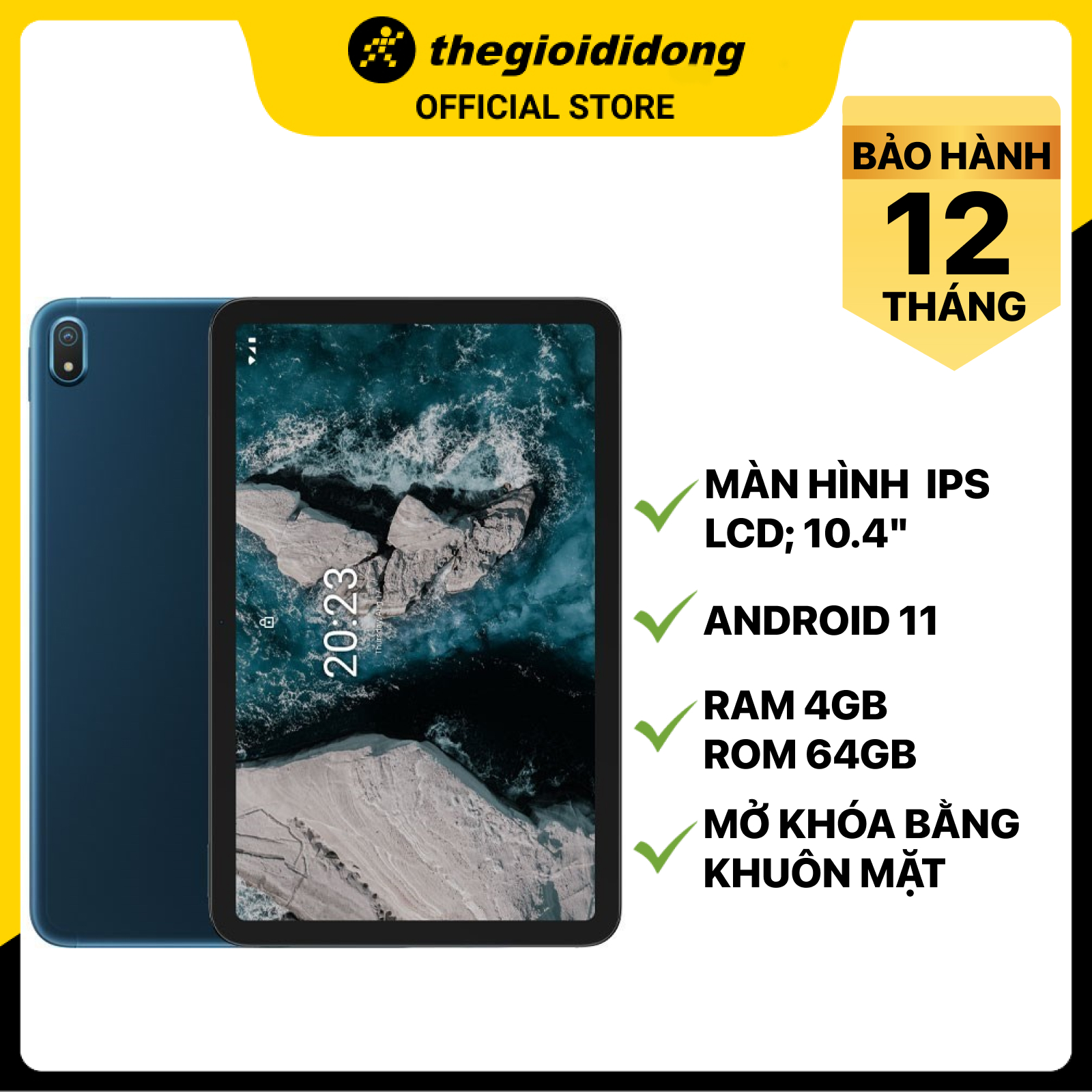 Máy tính bảng Nokia Tab T20 4G - Hàng chính hãng