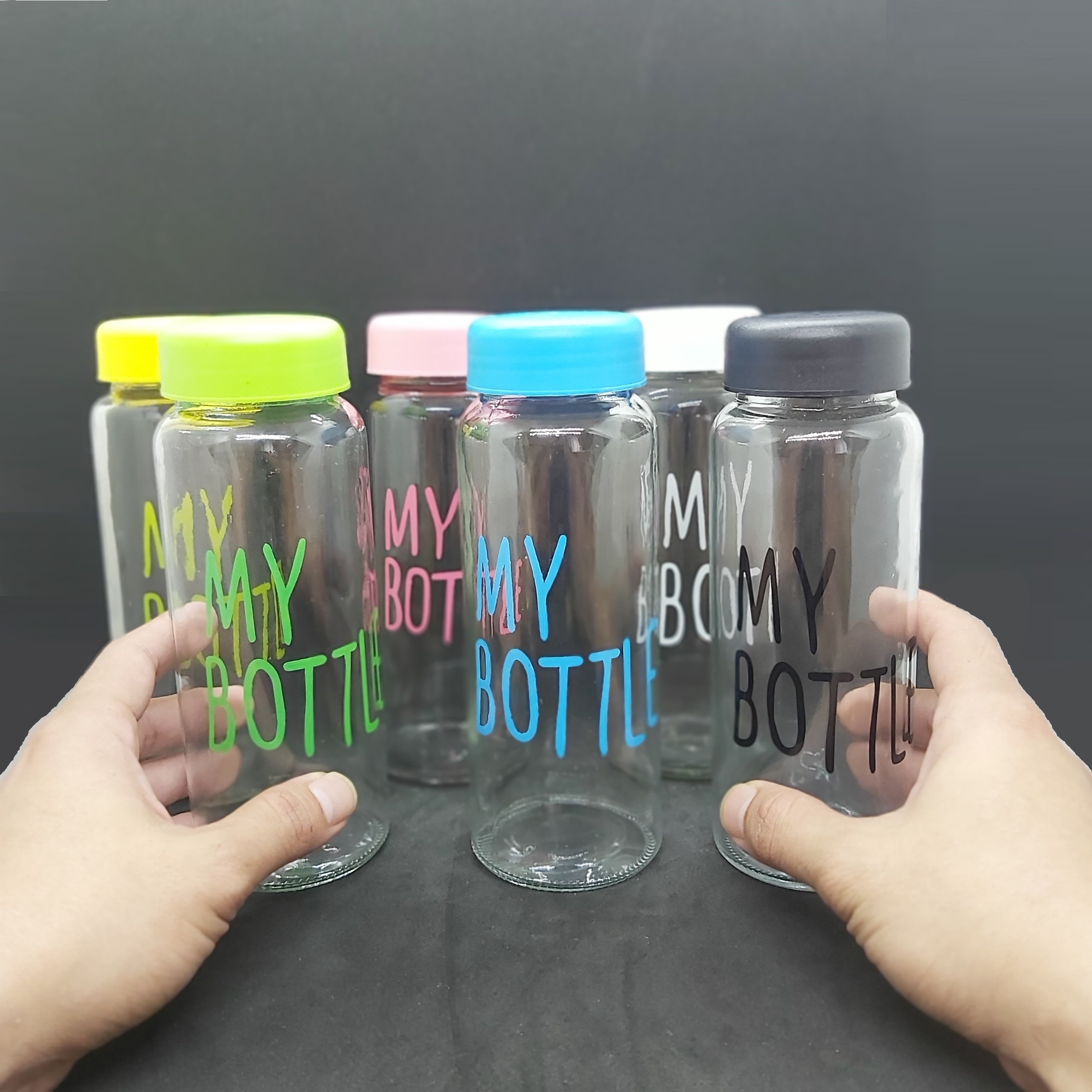 Combo 3 Chai Thủy Tinh đựng nước MY BOTTLE 500ML (màu ngẫu nhiên khác nhau) - Bình đựng nước thủy tinh, đựng sữa - Chai đựng nước ép – Hợp với Anh Chị văn phòng, sinh viên, học sinh