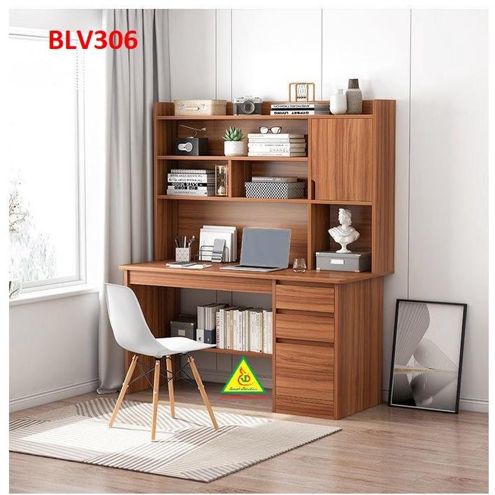 Bàn làm việc, bàn học liền kệ bằng gỗ MDF BLV306 - Nội thất lắp ráp Viendong Adv