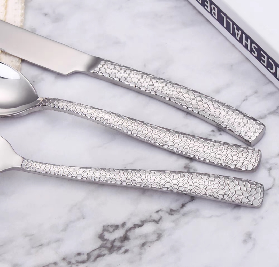 Sét dao muỗng nĩa cao cấp inox 304 - cán vân vây rồng