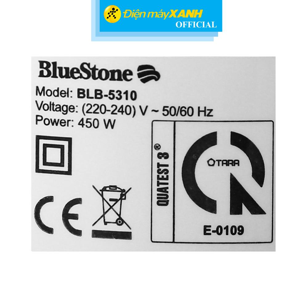 Máy xay sinh tố Bluestone BLB-5310 0.6 lít 450W xay sinh tố, rau củ - Chính hãng BH 24 tháng - Hàng Chính Hãng