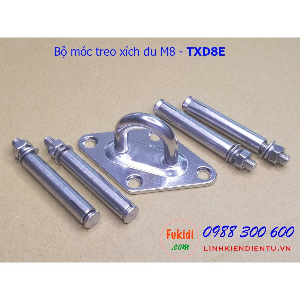 Móc treo xích đu, treo ghế đu, treo võng, treo nội thất lên trần nhà inox 316 size M8 - TXD8E