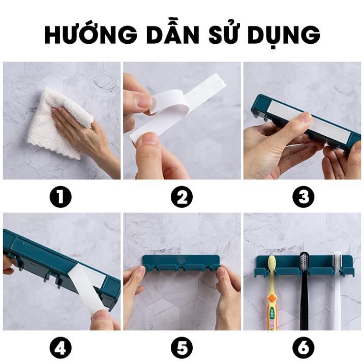 Thanh Móc Dán Tường Treo Đồ Kẹp Giữ Dây Điện, Phích Cắm, Bàn Chải - Giá Đỡ Sạc Điện Thoại, Cố Định Dây Điện