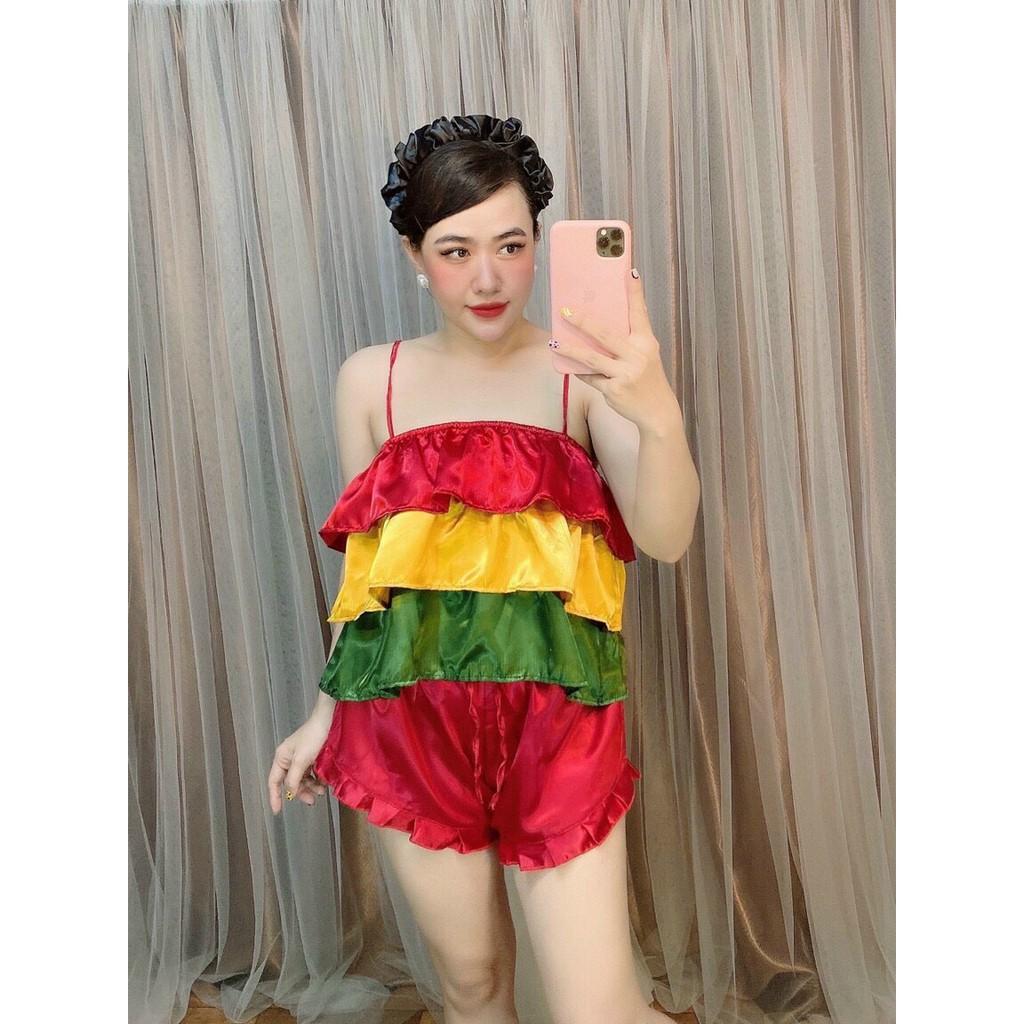 Sét Đồ ngủ Phi lụa 3 tầng