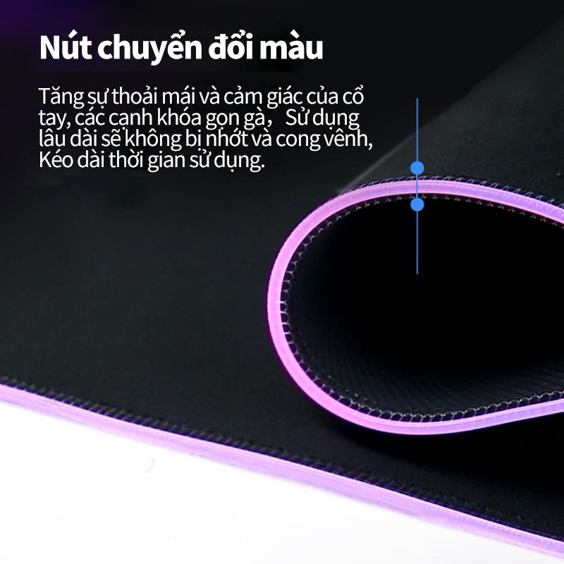 Bàn di chuột Led tấm lót chuột cỡ lớn RGB phát sáng nhiều màu, chống nước, có lớp cao su chống trượt siêu bền