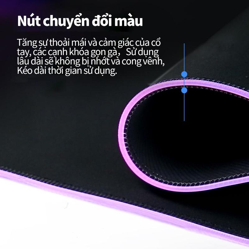 Bàn di chuột Led tấm lót chuột cỡ lớn RGB phát sáng nhiều màu, chống nước， có lớp cao su chống trượt siêu bền