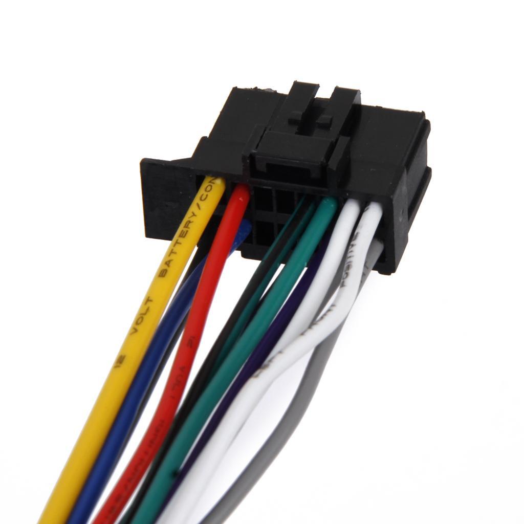 2x 16-Pin Wire Harness Cable 6.3'' Car Stereo Audio Power Plug Connector