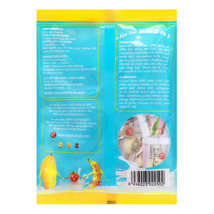 Kẹo bi sữa Floppy vị trái cây 105g