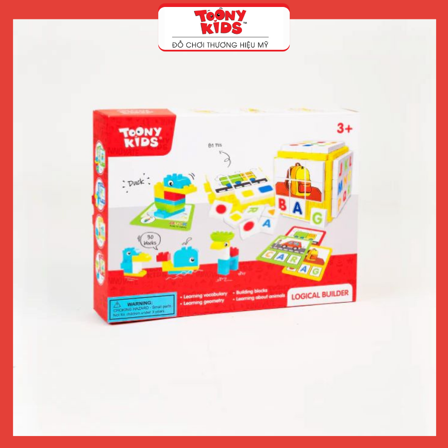Đồ Chơi Bộ Lắp Ráp Chữ Số Logic TOONYKIDS - Đồ Chơi Thông Minh Cho Bé - Logical Builder TN00122