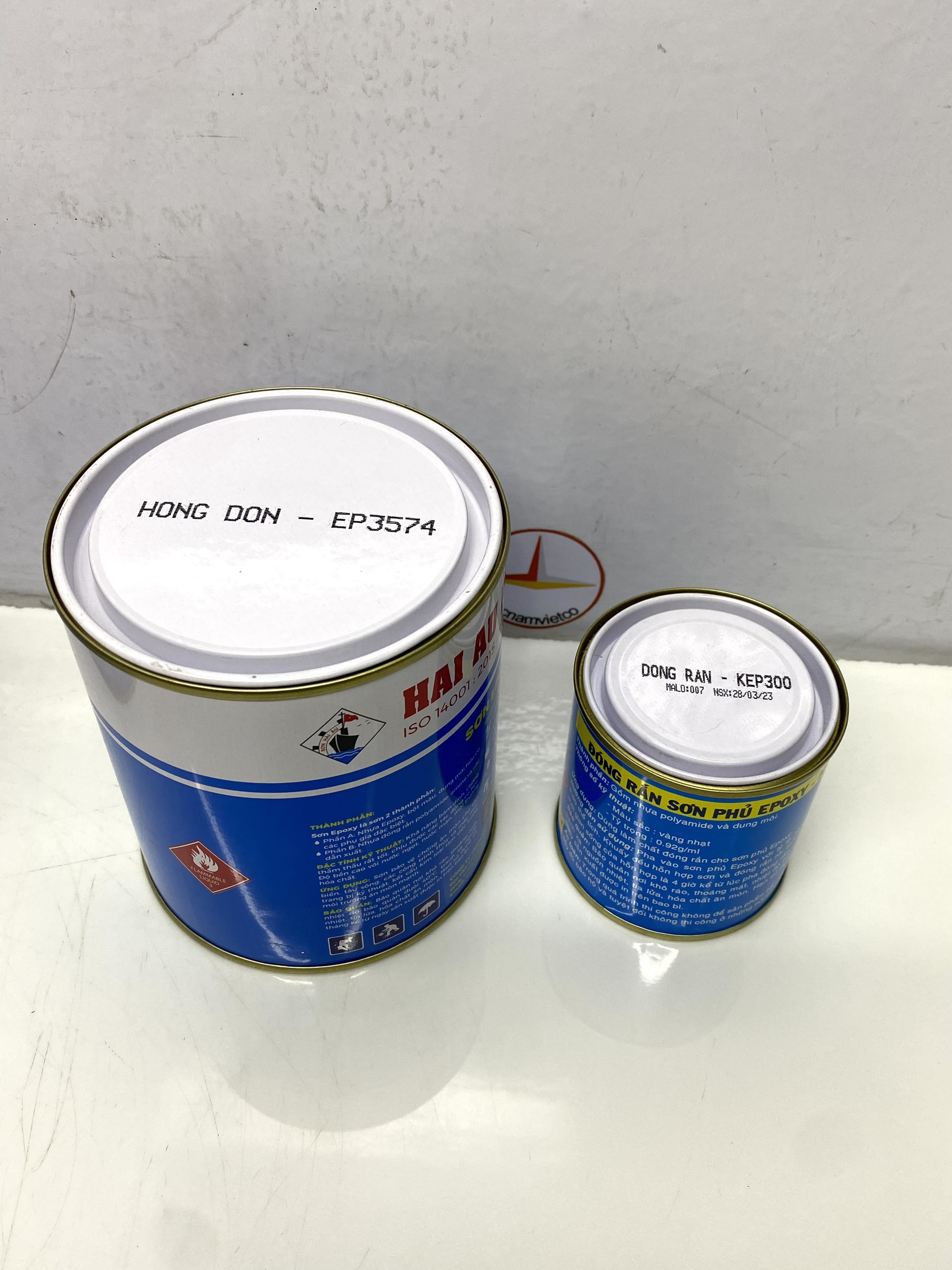 Sơn Epoxy Hải Âu màu cam EP574 1L/Bộ