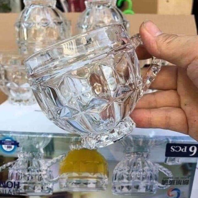 Bộ cốc thủy tinh 6 cốc living in home cao cấp