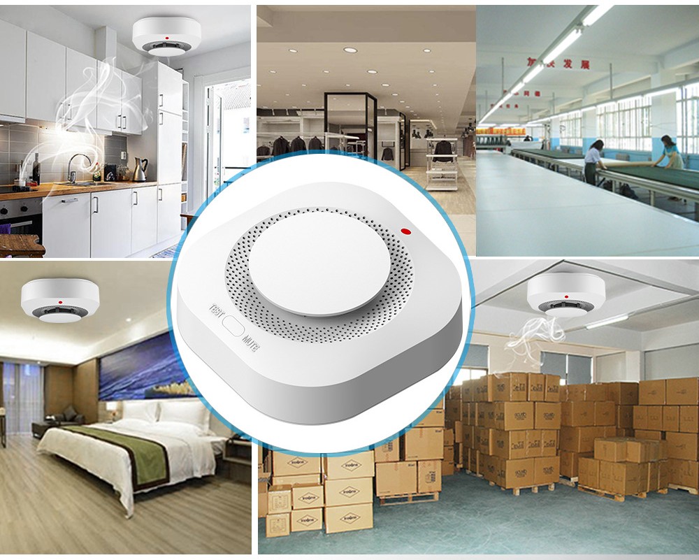 Thiết bị báo cháy (tặng kèm pin vuông) loại wifi SMS23W