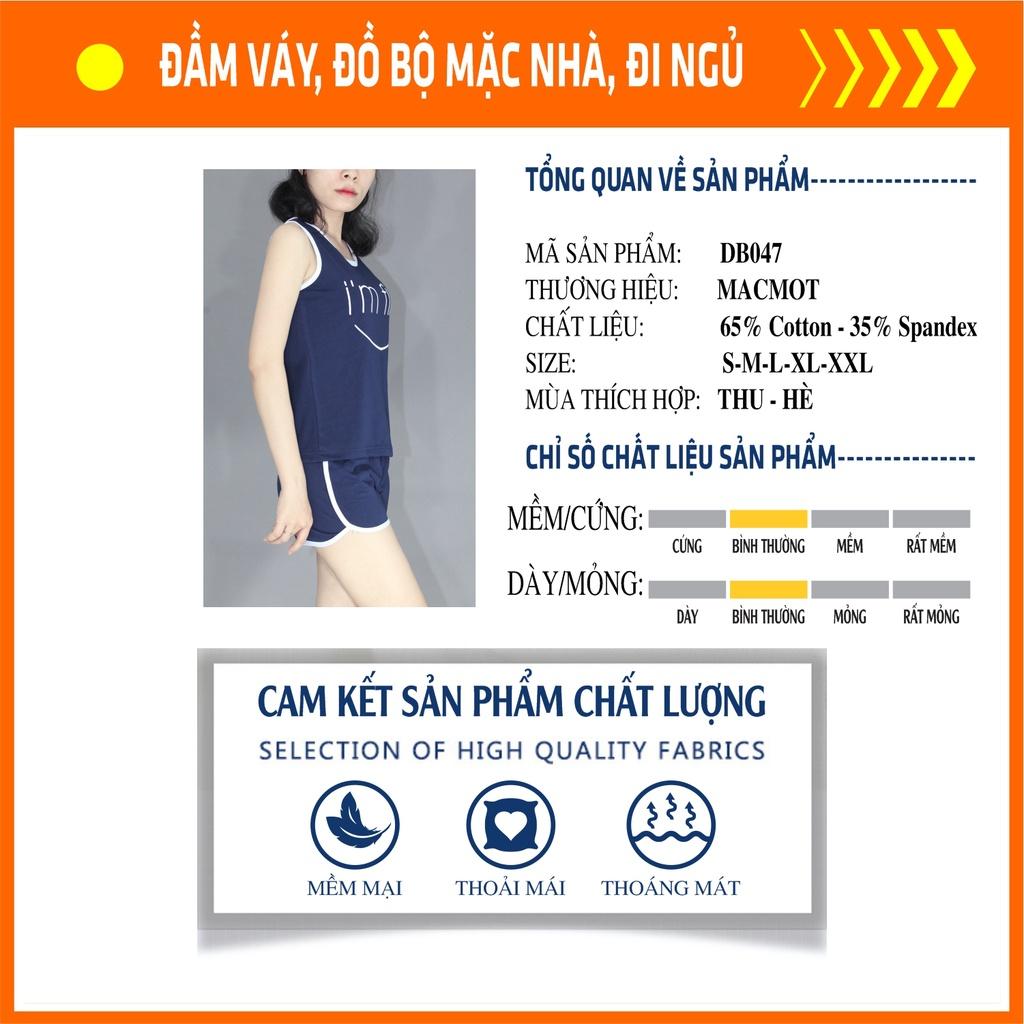 DB047 - BỘ ĐỒ NỮ mặc nhà thun cotton dễ thương có thể mặc đi chơi dạo phố, làm đồ đi ngủ. Đồ thun mùa hè thu, quần áo nữ