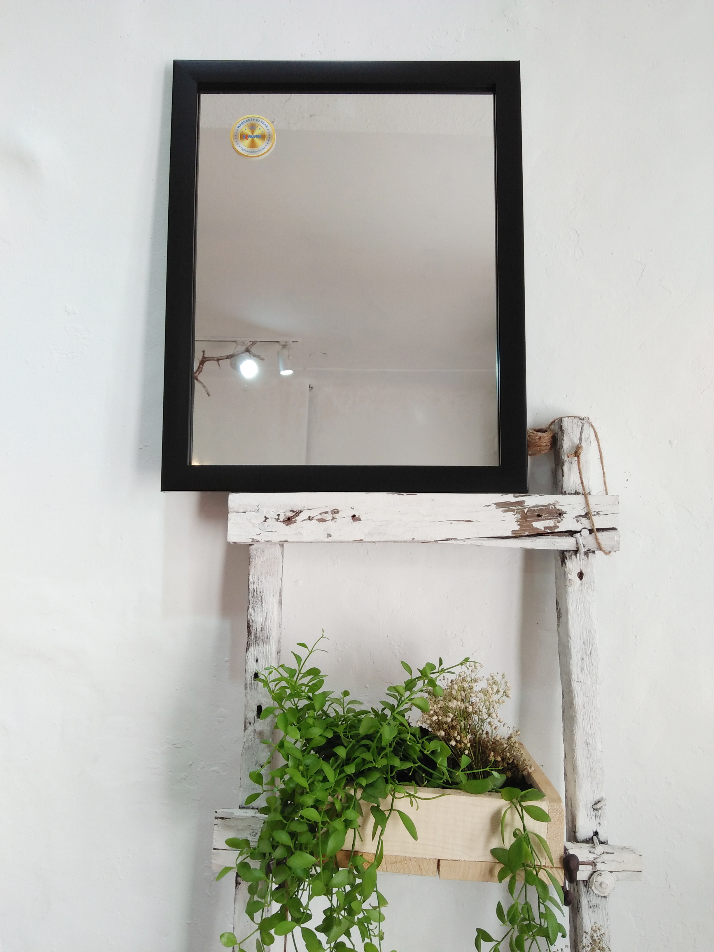 Gương soi khung viền màu đen KT 40x50 cm