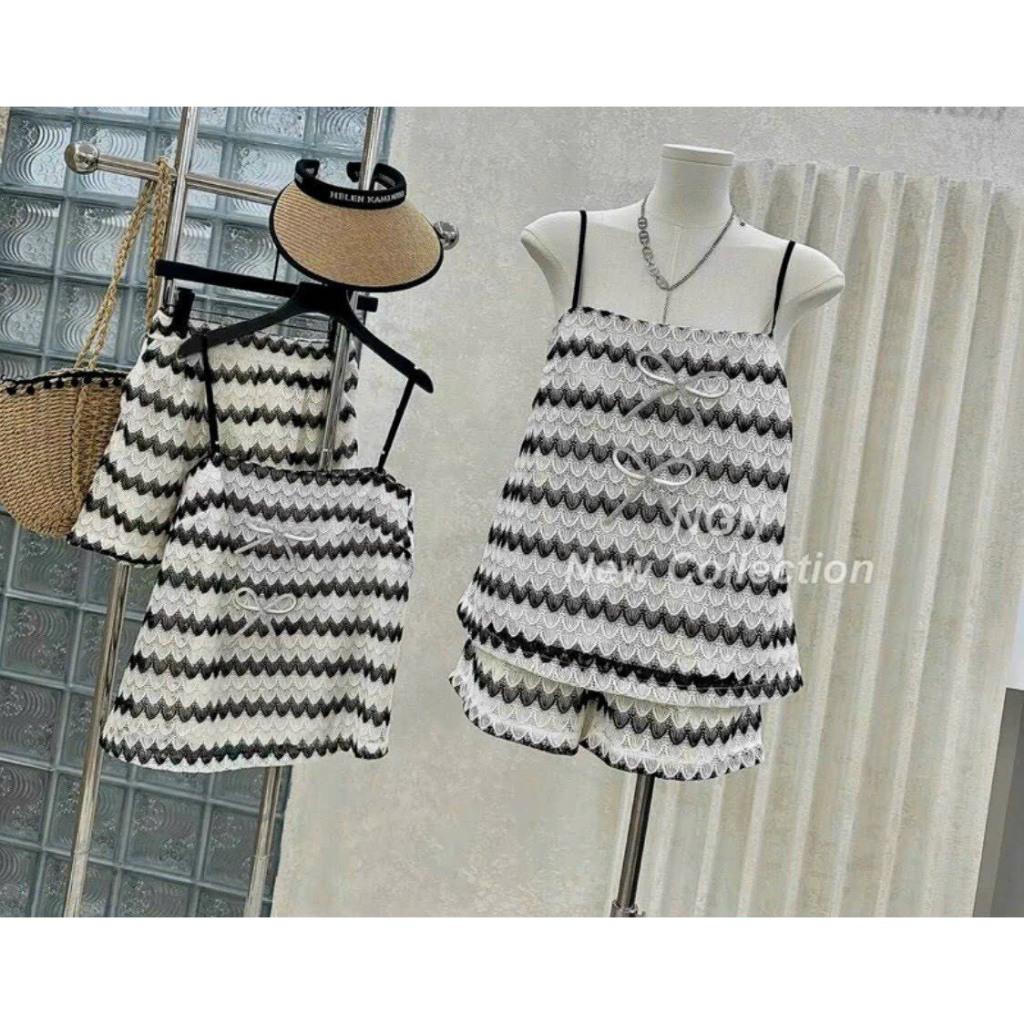 Set bộ nữ, áo hai dây kèm quần short chất vải thoải mái Trendy Clothing