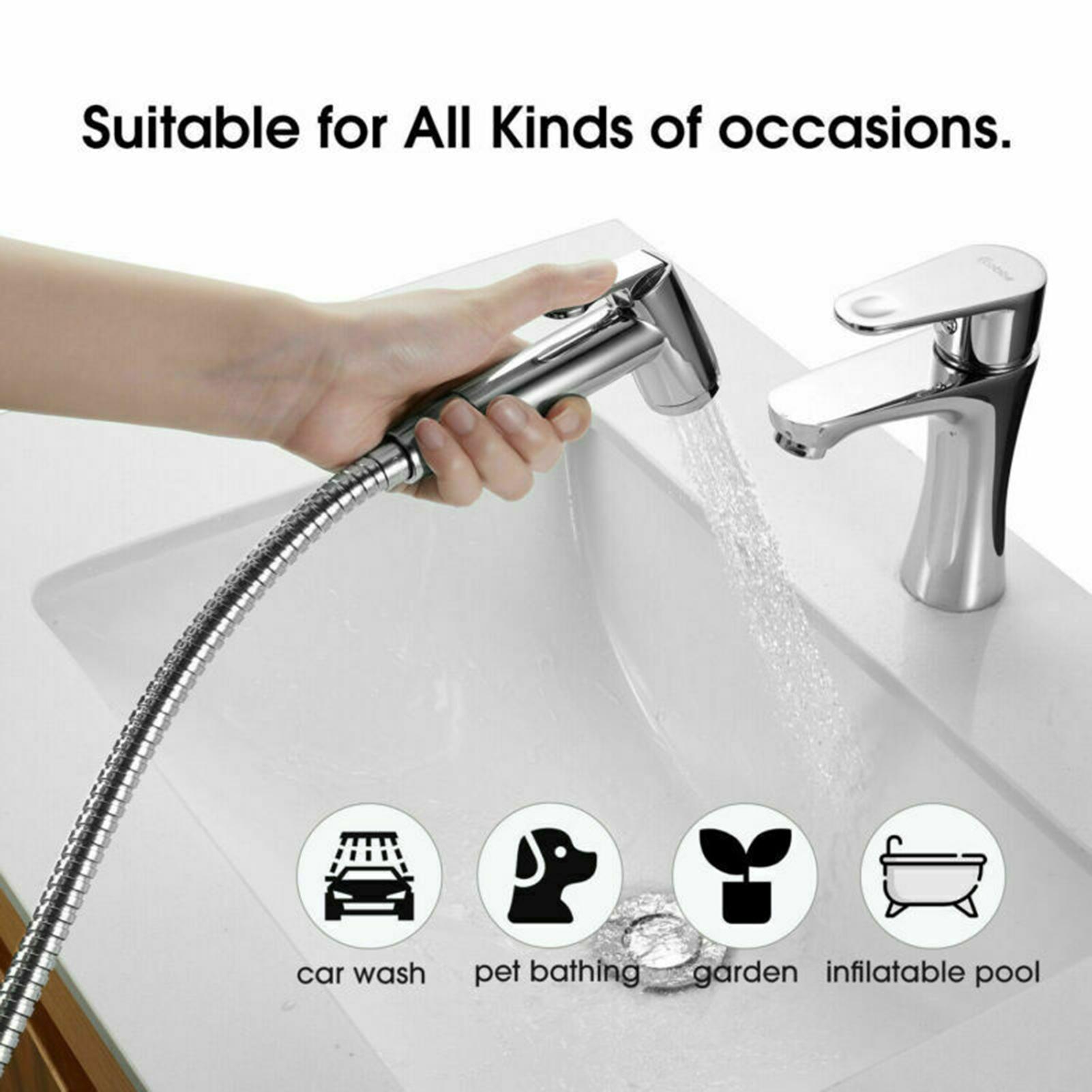Vòi Tắm Cầm Tay Cực Dài 1,5M / 5Ft Thay Thế Ống Mềm Bằng Thép Không Gỉ