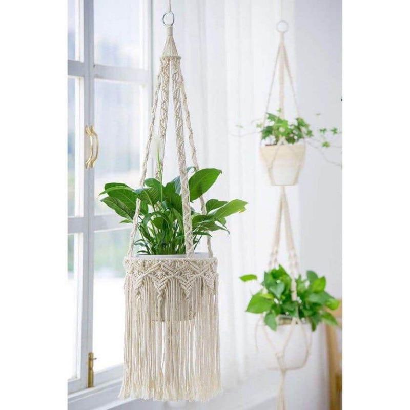 mành treo chậu macrame