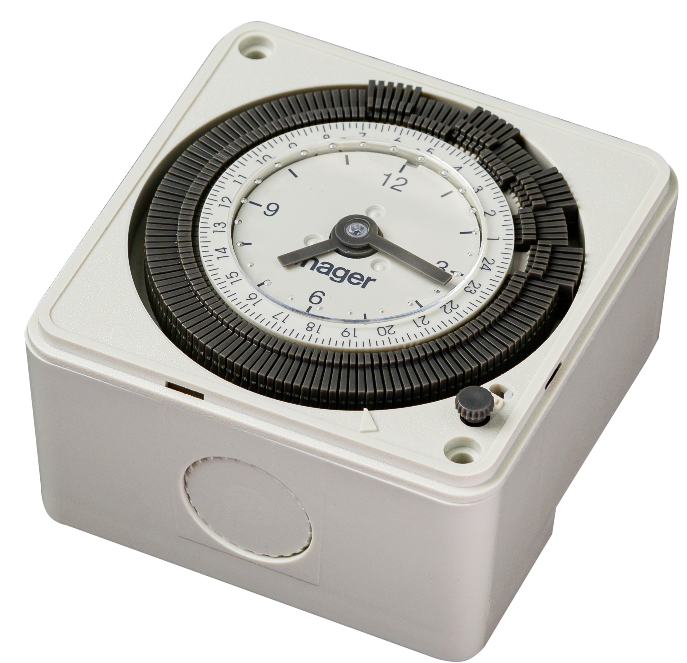 CÔNG TẮC THỜI GIAN/TIMER 24H EH711 - HAGER, HẸN GIỜ TƯỚI CÂY, BẬT ĐÈN, CÁC THIẾT BỊ ĐIỆN KHÁC, 24H/7 NGÀY. CÔNG NGIHỆP VÀ DÂN DỤNG, CÔNG SUẤT LỚN 16A, LẬP TRÌNH ĐƯỢC, 148 LẦN BẬT TẮC TRONG 24H