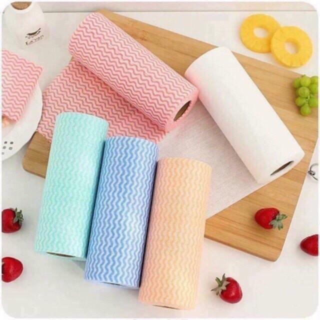 COMBO 5 CUỘN GIẤY LAU NHÀ BẾP ĐA NĂNG BẰNG VẢI KHÔNG DỆT